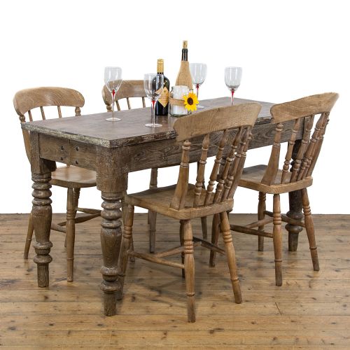 fig 2. Rustic Antique Farmhouse Kitchen Table