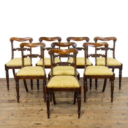 Antique Set of Eight Regency Dining Chairs