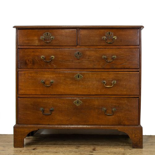 fig 1. Georgian Antique Oak Chest of Drawers