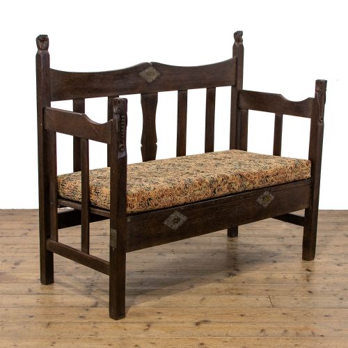 fig 1. Antique Bench with Loose Tapestry Cushion