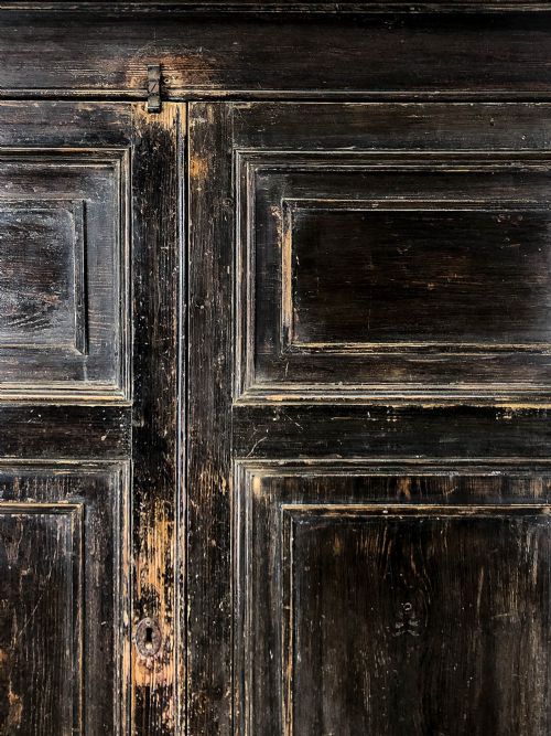 fig 1. Antique 19th Century Stained Pine Solicitors Cupboard