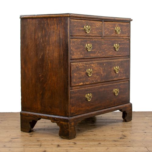 fig 1. Antique Oak Chest of Drawers