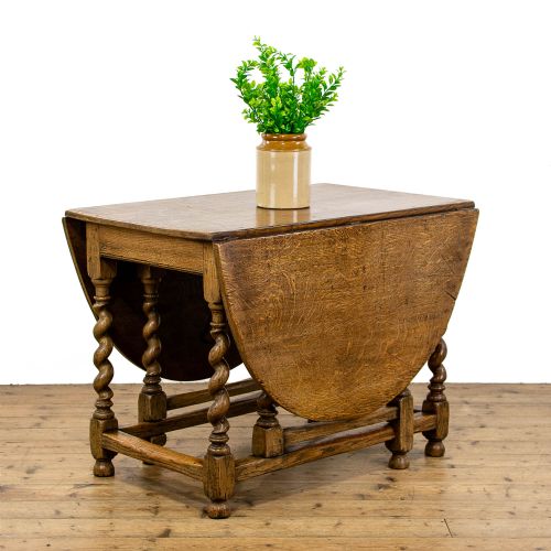 fig 1. Antique Honey Oak Gateleg Table