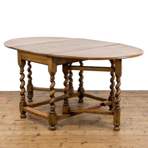 fig 2. Antique Honey Oak Gateleg Table