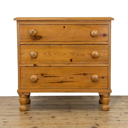 fig 1. Small Antique Pine Chest of Drawers
