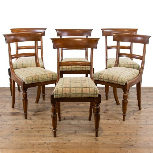 Set of Six Victorian Antique Dining Chairs with Drop in Seats