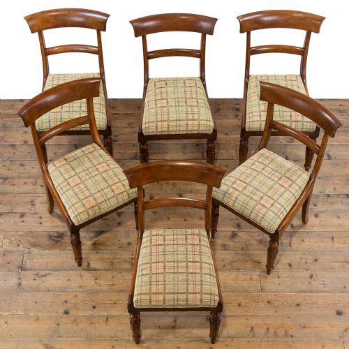 fig 1. Set of Six Victorian Antique Dining Chairs with Drop in Seats