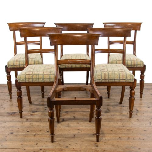 fig 2. Set of Six Victorian Antique Dining Chairs with Drop in Seats