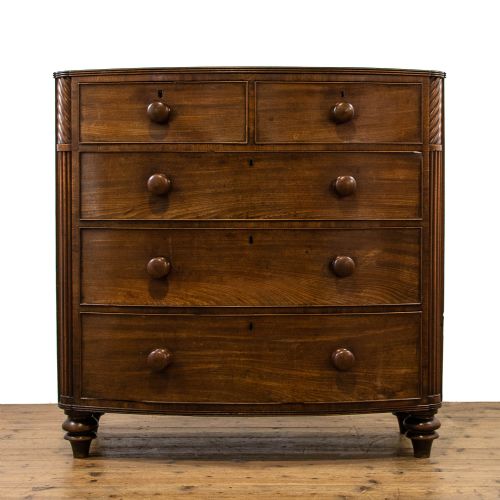 Antique Mahogany Bow Fronted Chest of Drawers