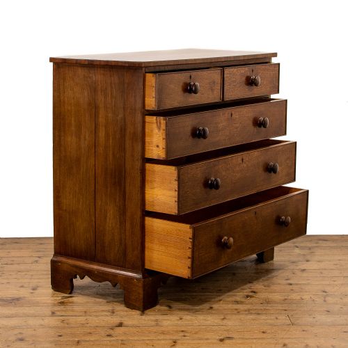 fig 1. Antique Oak Chest of Drawers