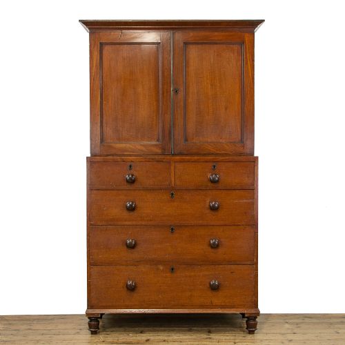 Antique Walnut Linen Press Cupboard
