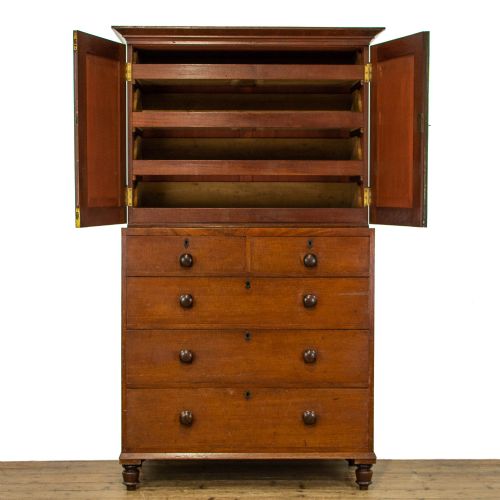 fig 2. Antique Walnut Linen Press Cupboard