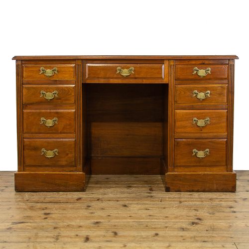 Antique Oak Kneehole Desk
