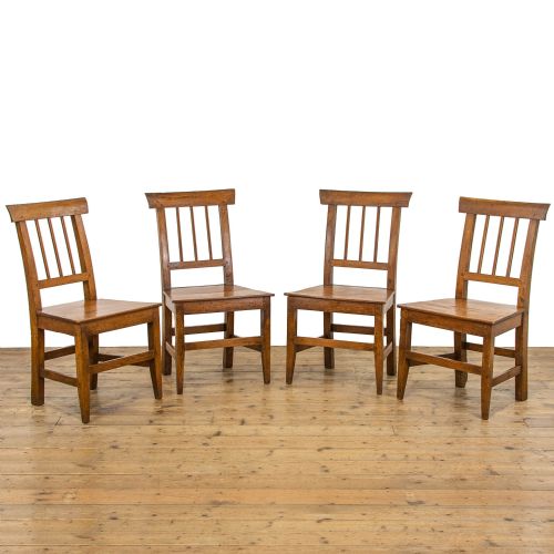 Set of Four Antique Welsh Oak Farmhouse Chairs