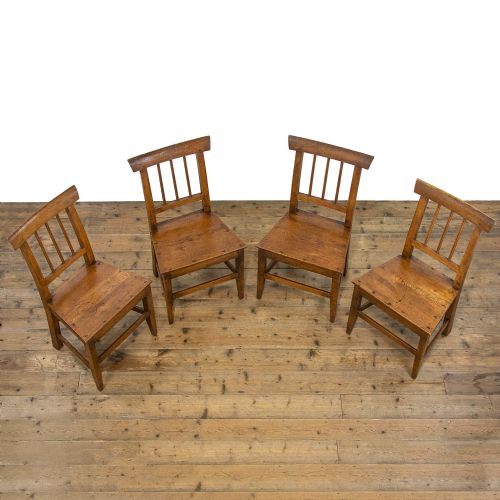 fig 1. Set of Four Antique Welsh Oak Farmhouse Chairs