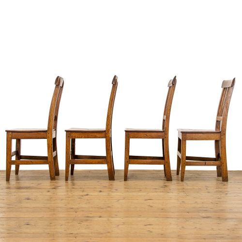 fig 2. Set of Four Antique Welsh Oak Farmhouse Chairs