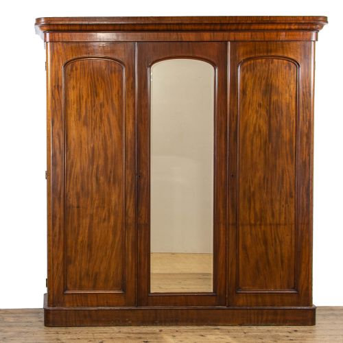 Victorian Mahogany Triple Compactum Wardrobe