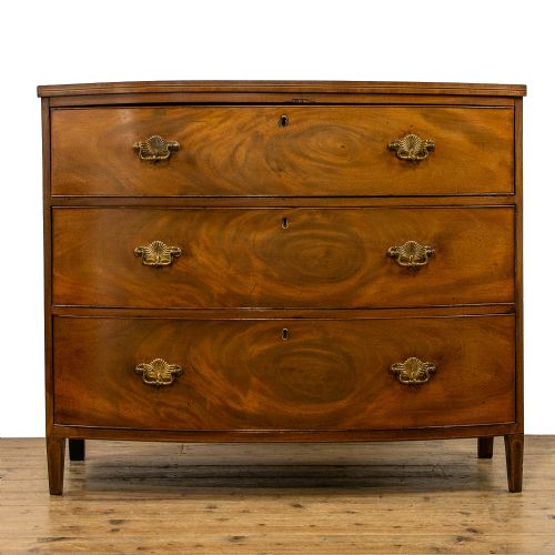 Antique Mahogany Bow Front Chest of Drawers