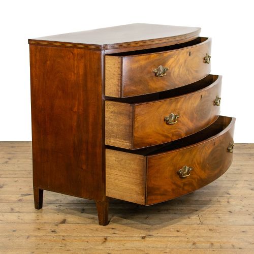 fig 2. Antique Mahogany Bow Front Chest of Drawers