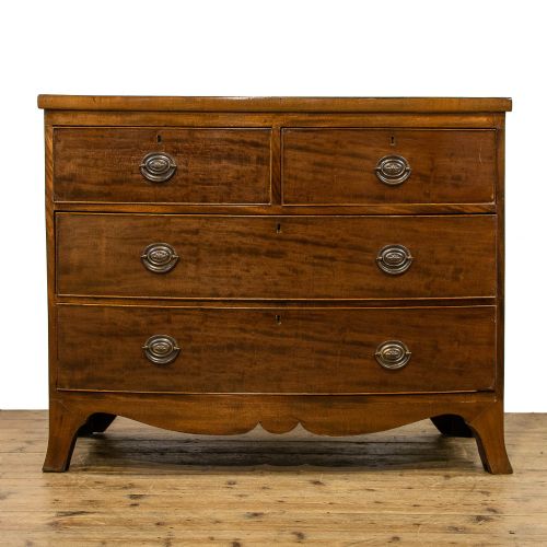 Antique Mahogany Bow Front Chest of Drawers