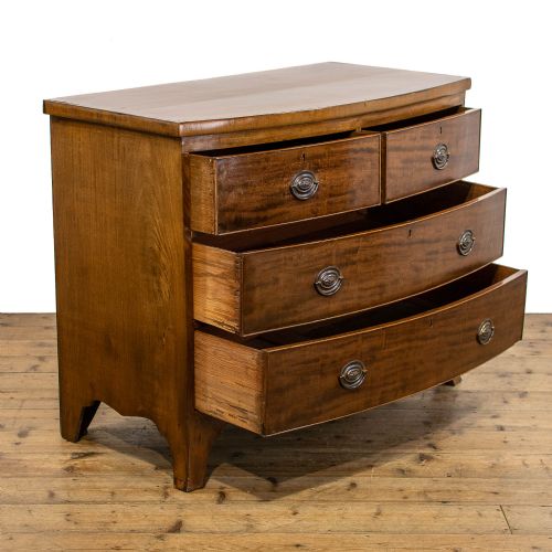 fig 2. Antique Mahogany Bow Front Chest of Drawers
