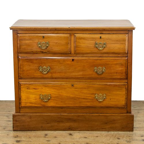 fig 1. Antique Satin Walnut Chest of Drawers
