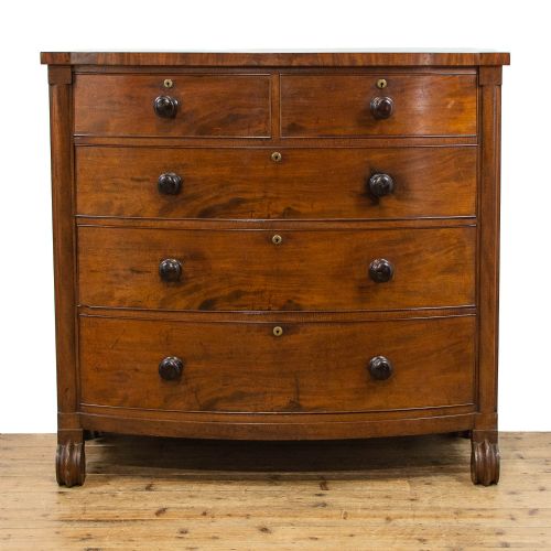 Antique Mahogany Bow Fronted Chest of Drawers
