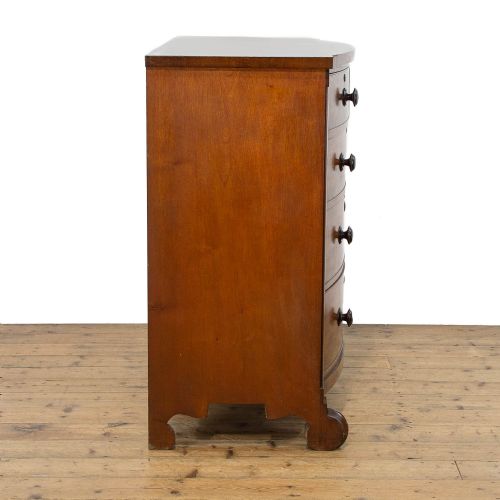 fig 2. Antique Mahogany Bow Fronted Chest of Drawers
