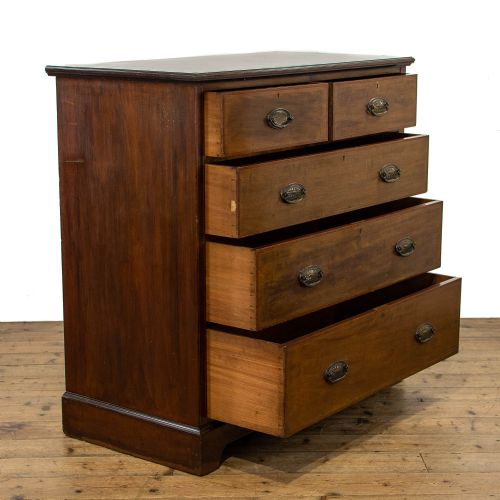 ANTIQUE INLAID MAHOGANY CHEST OF DRAWERS - ADDITIONAL PHOTO 2