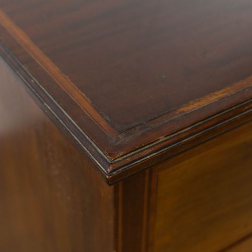 ANTIQUE INLAID MAHOGANY CHEST OF DRAWERS - ADDITIONAL PHOTO 9