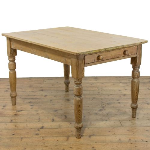 fig 1. Antique Pine Farmhouse Table and Chairs Set