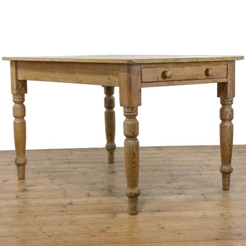 fig 2. Antique Pine Farmhouse Table and Chairs Set