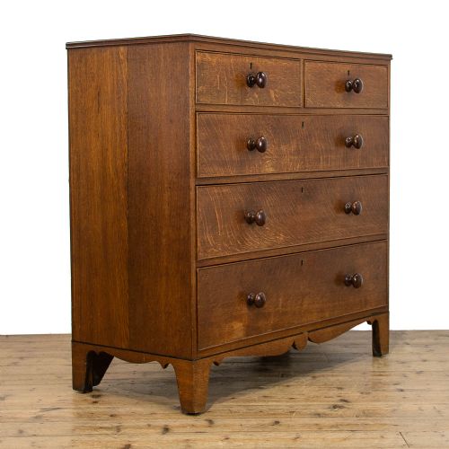 fig 1. Antique Oak Chest of Drawers