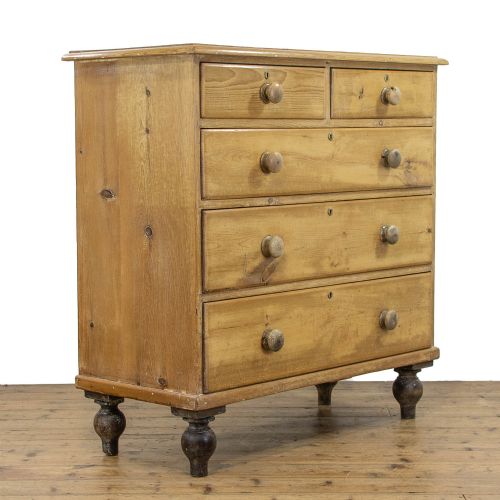 fig 1. Victorian Antique Stripped Pine Chest of Drawers