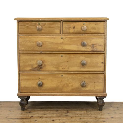 fig 2. Victorian Antique Stripped Pine Chest of Drawers