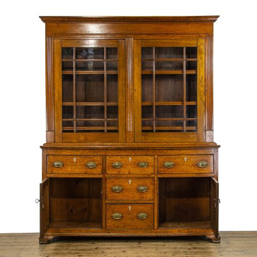 fig 2. 19th Century Antique Glazed Oak Dresser