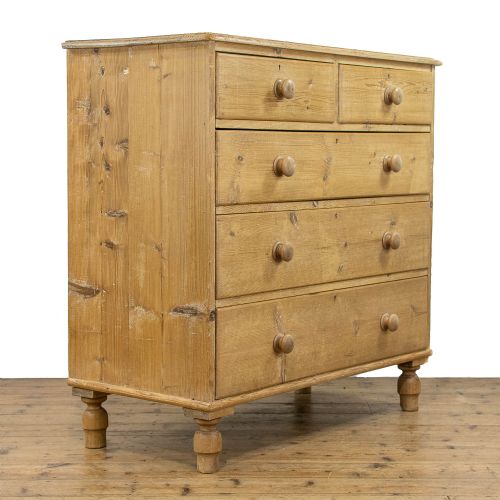 fig 1. 19th Century Antique Pine Chest of Drawers