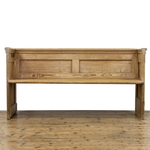fig 1. Antique Pine Church Pew