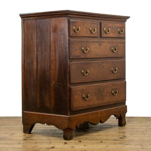 fig 2. 18th Century Antique Oak Chest of Drawers
