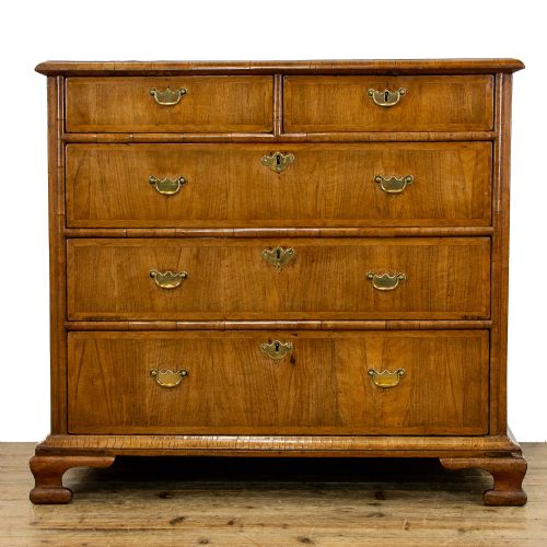ANTIQUE WALNUT CHEST OF DRAWERS - ADDITIONAL PHOTO 1