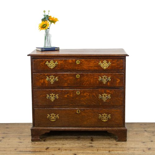fig 1. Antique Oak Chest of Drawers