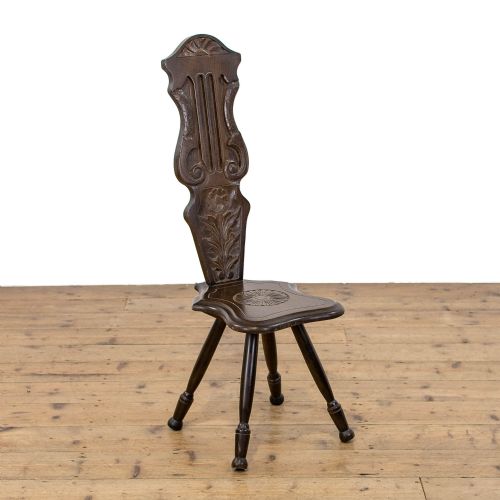 Antique Welsh Oak Spinning Chair