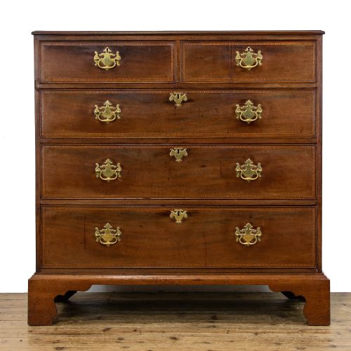 Antique Mahogany Inlaid Chest of Drawers