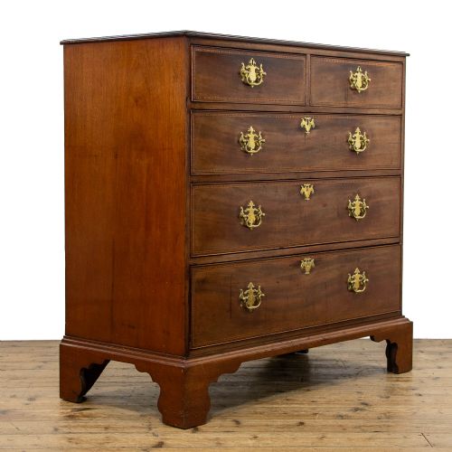 fig 1. Antique Mahogany Inlaid Chest of Drawers