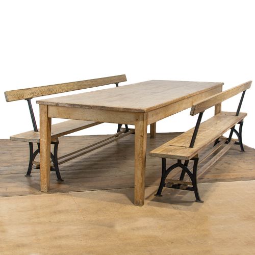 fig 1. Very Large Victorian Antique Pine Kitchen Table