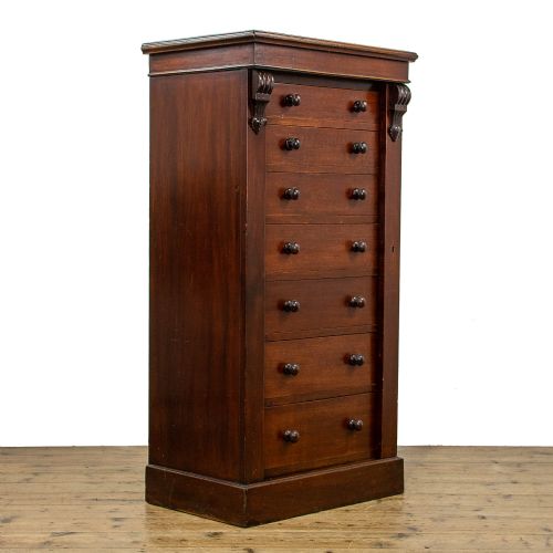 Victorian Antique Mahogany Wellington Chest