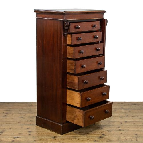 fig 1. Victorian Antique Mahogany Wellington Chest