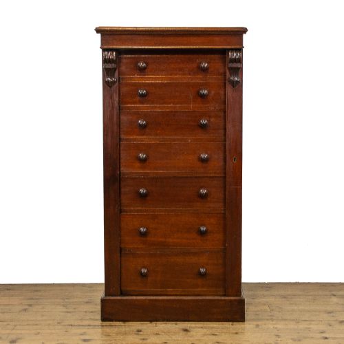 fig 2. Victorian Antique Mahogany Wellington Chest