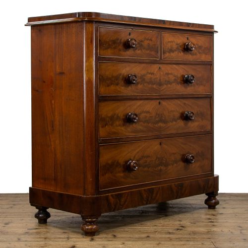 fig 1. Victorian Antique Mahogany Chest of Drawers