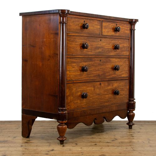 fig 1. Antique Mahogany Chest of Drawers